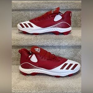 New Adidas Icon V Bounce TPU Mens Baseball Cleats Size 13 Red White G28282